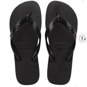 Havaianas Classic Black Sandals Flip Flops NWT